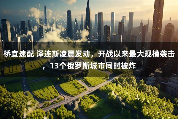 桥宜速配 泽连斯凌晨发动，开战以来最大规模袭击，13个俄罗斯城市同时被炸